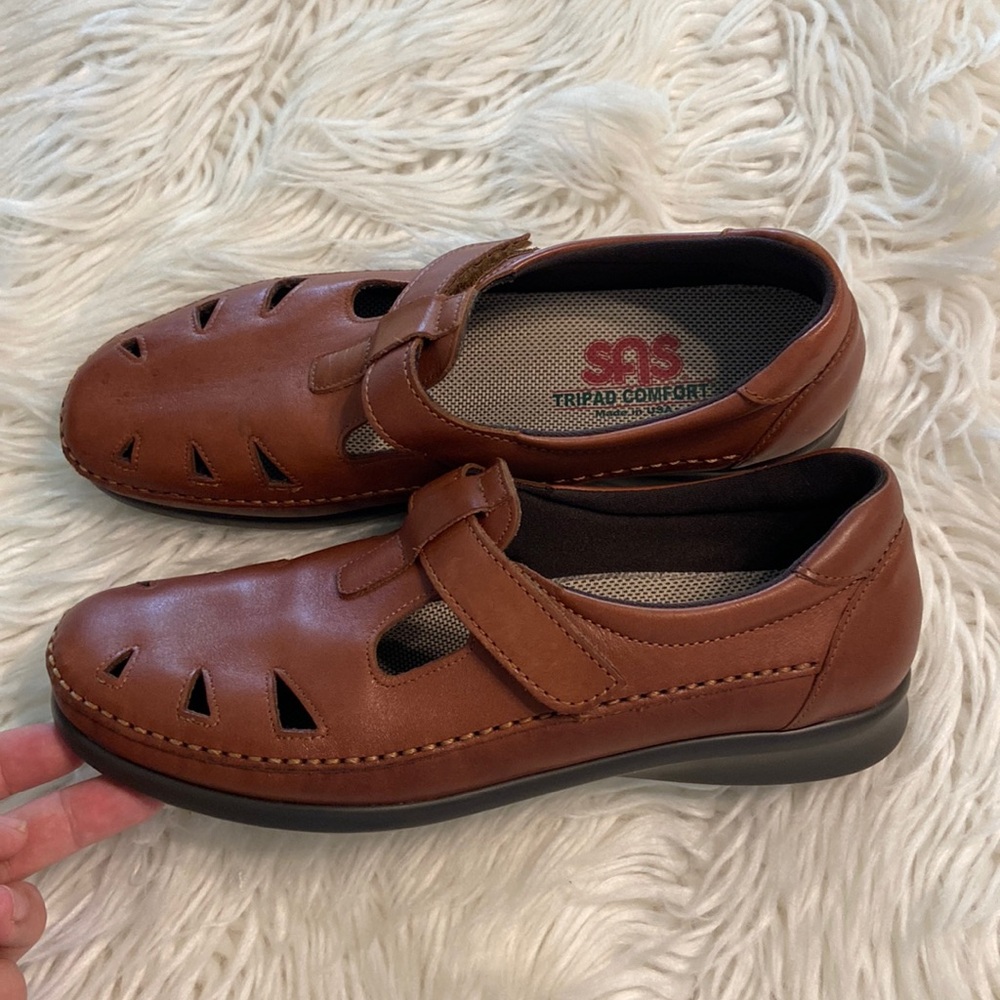 SAS TRIPAD COMFORT MADE IN USA Shoes size 9.5N light brown color excellent cond